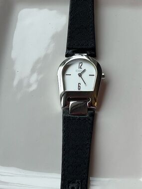 Coach Black Leather Strap Silver-Tone Dial Men’s Watch